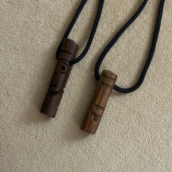 Black and Brown Wooden Pendant Necklaces - Picture 5 of 5